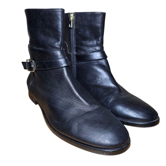 Ann Taylor - Woman's Size 11 Black Selene Leather Bootie Shoes Org. $198.00 - Picture 3 of 8